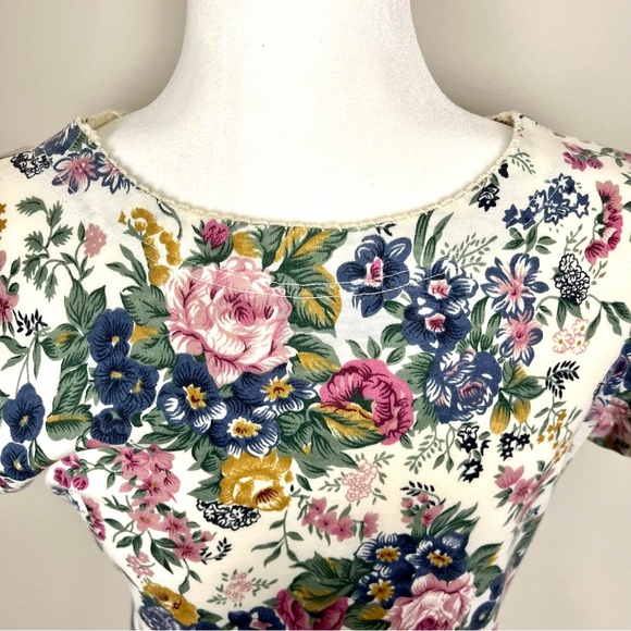 Vintage 90s Casual Corner Floral Print Dress Medium - Picture 5 of 7